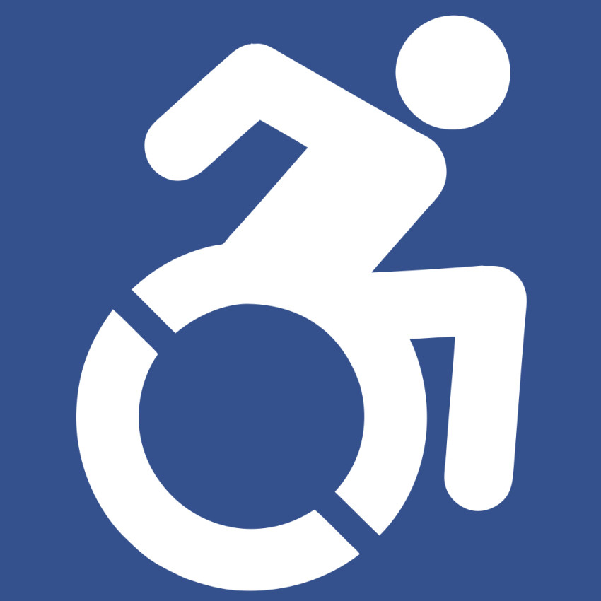 Accessible parking symbol in Santa Fe