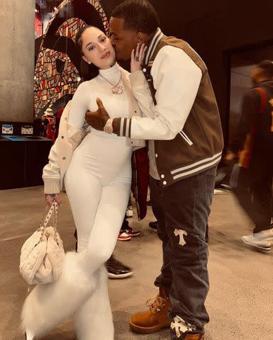 Le Vaughn Instagram Bhad Bhabie with her boyfriend, Le Vaughn.
