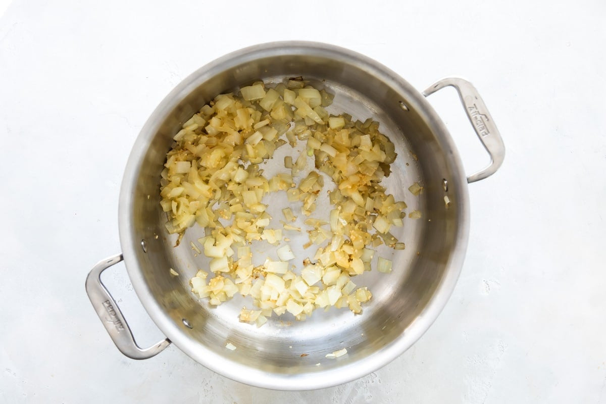 Cooking onions for Chipotle Black Beans