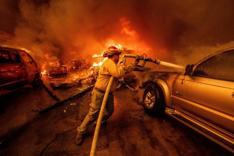 The fires in Los Angeles, California, in January 2025. Image courtesy of @GovPressOffice via X.