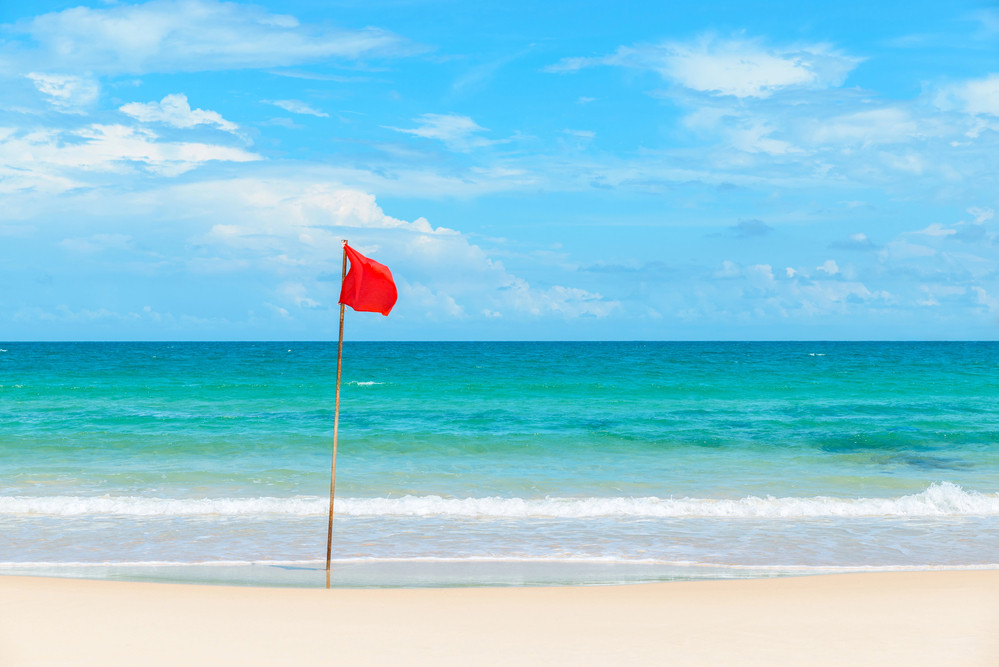 Beach warning flags