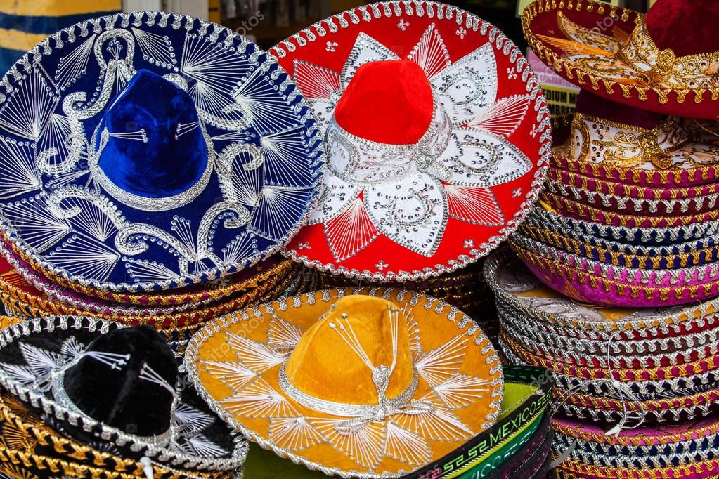 A colorful Mexican sombrero, a popular souvenir and decoration