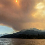Wildfires in Nahuel Huapi National Park. Image courtesy of Ángeles Cruz via Facebook.