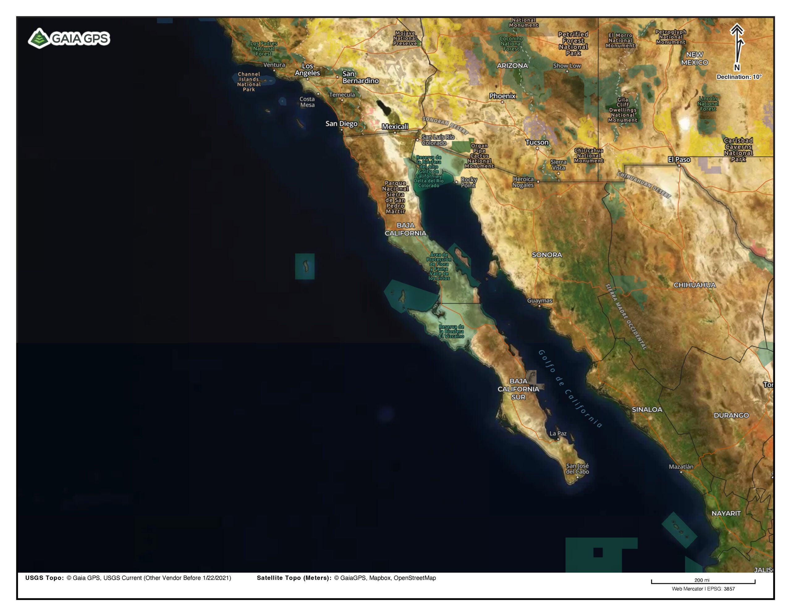 Baja California's travel advisory level