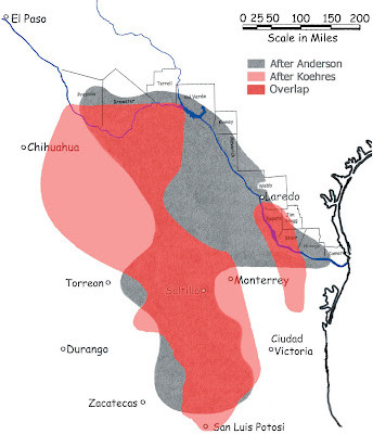 Geographic distribution of Lophophora williamsii (peyote)