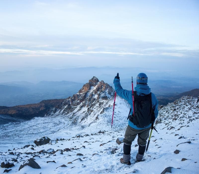 Snow-capped mountain of Pico de Orizaba, Mexico