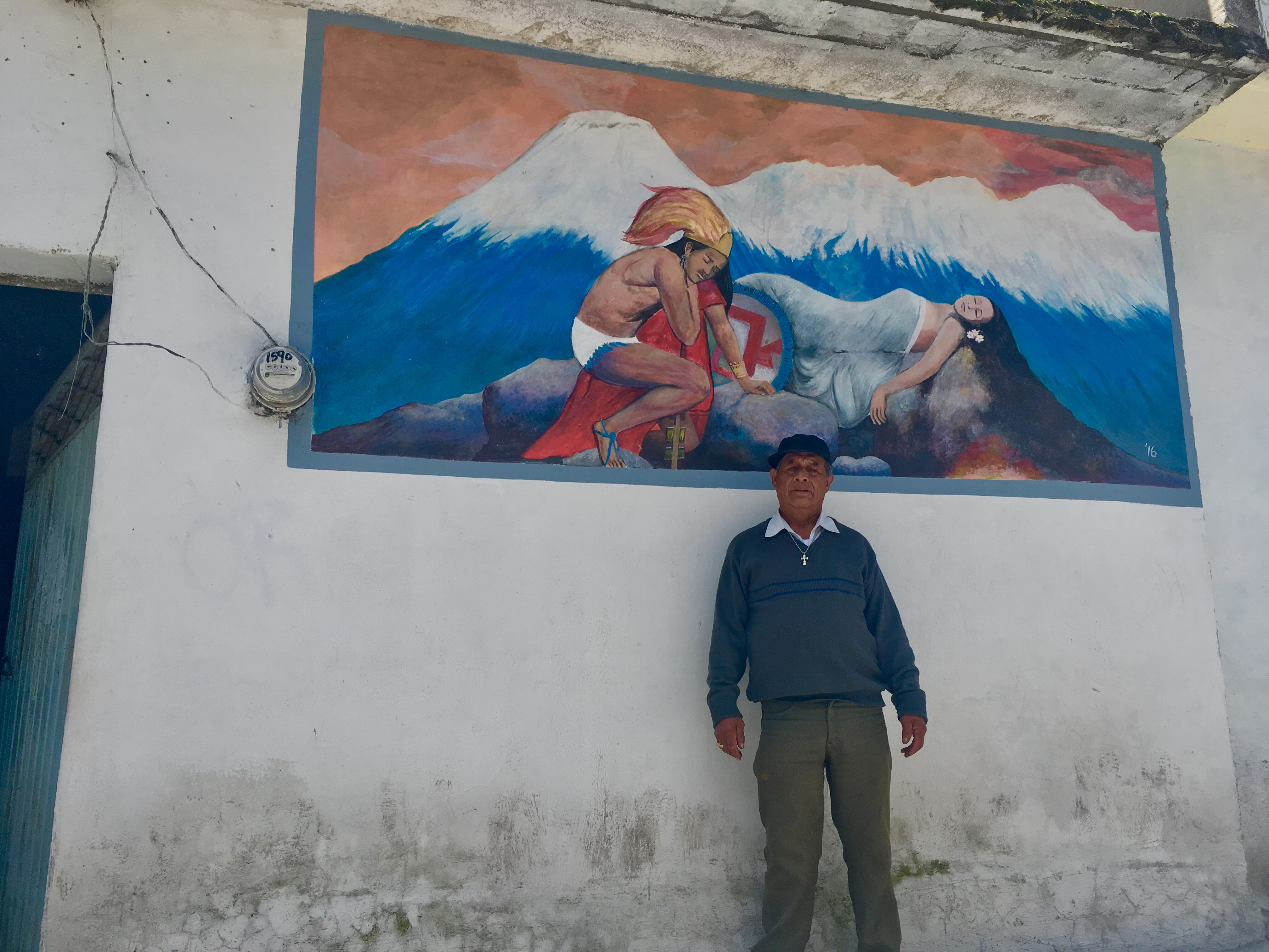 Don Antonio Analco stands in front of his home in Santiago Xalitzintla, on August 31st, 2018.