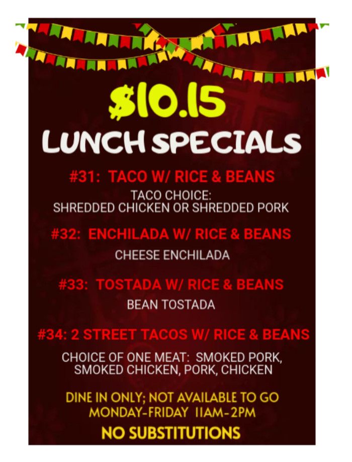 Don Jose Mexican Food Lunch Specials