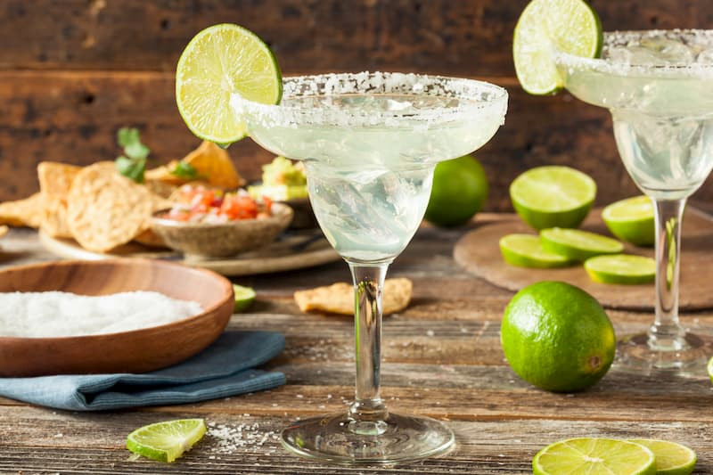 Classic margarita with salt rim