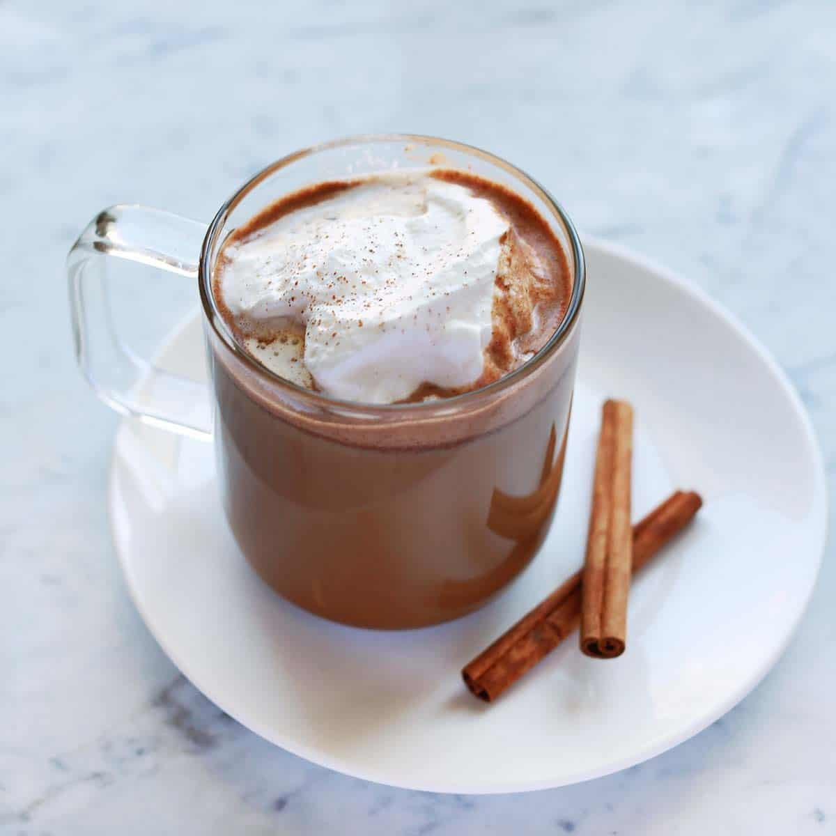 Mexican coffee served in traditional clay mugs