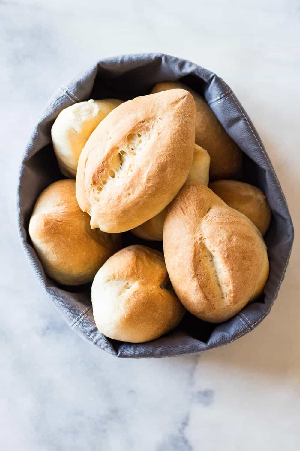 Bolillos cooling on a wire rack