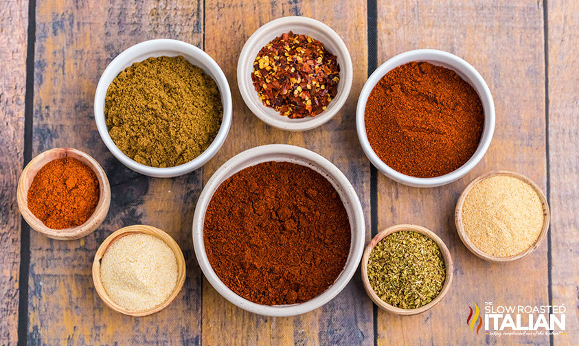 Ingredients for mexican spice blend