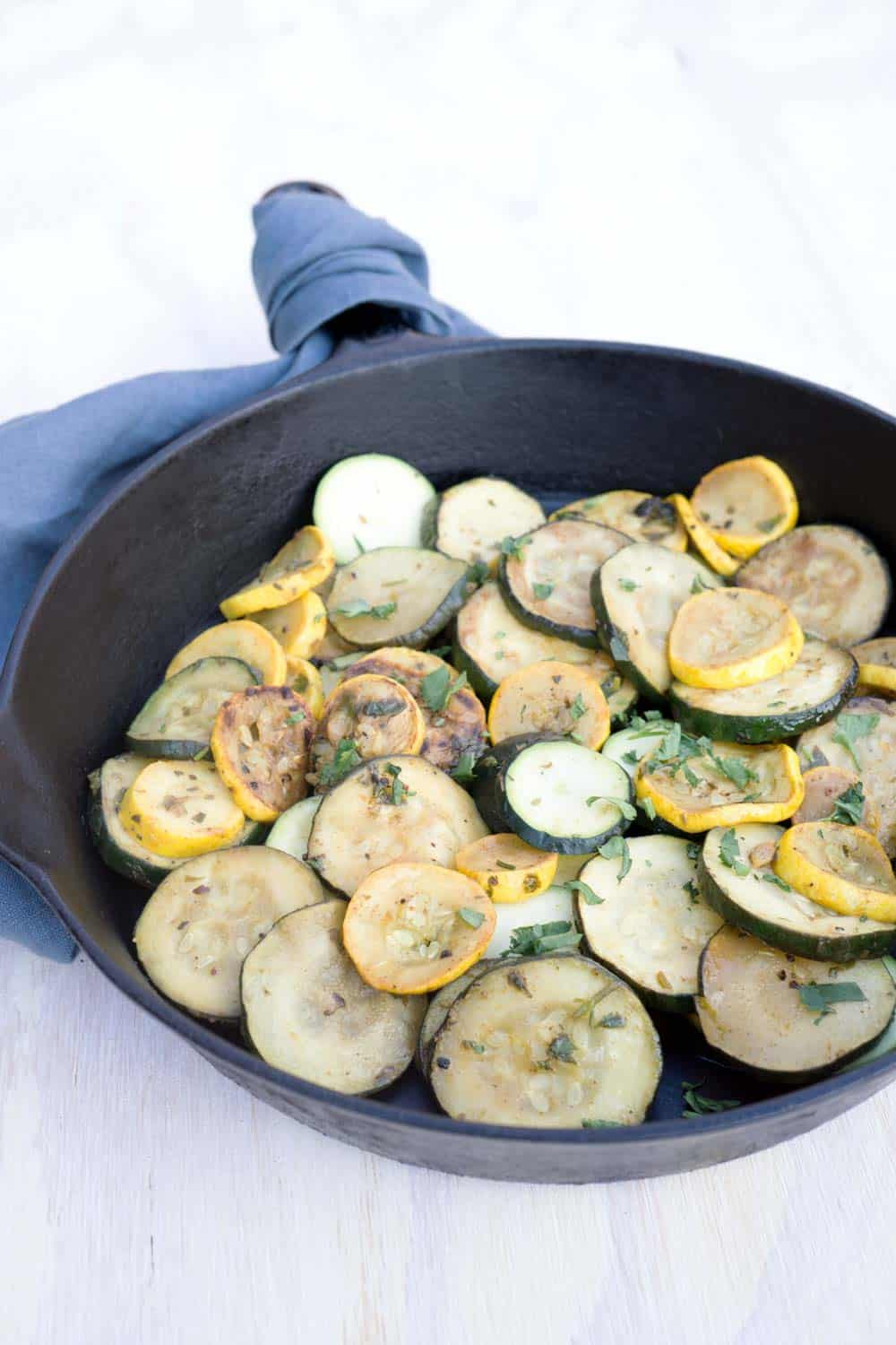 Mexican summer squash is a light, savory and slightly spiced side dish inspired by the street food of Mexico and designed for spring nights and summer barbeques. Quick, easy, ready in minutes, and bound to step-up your steak game.