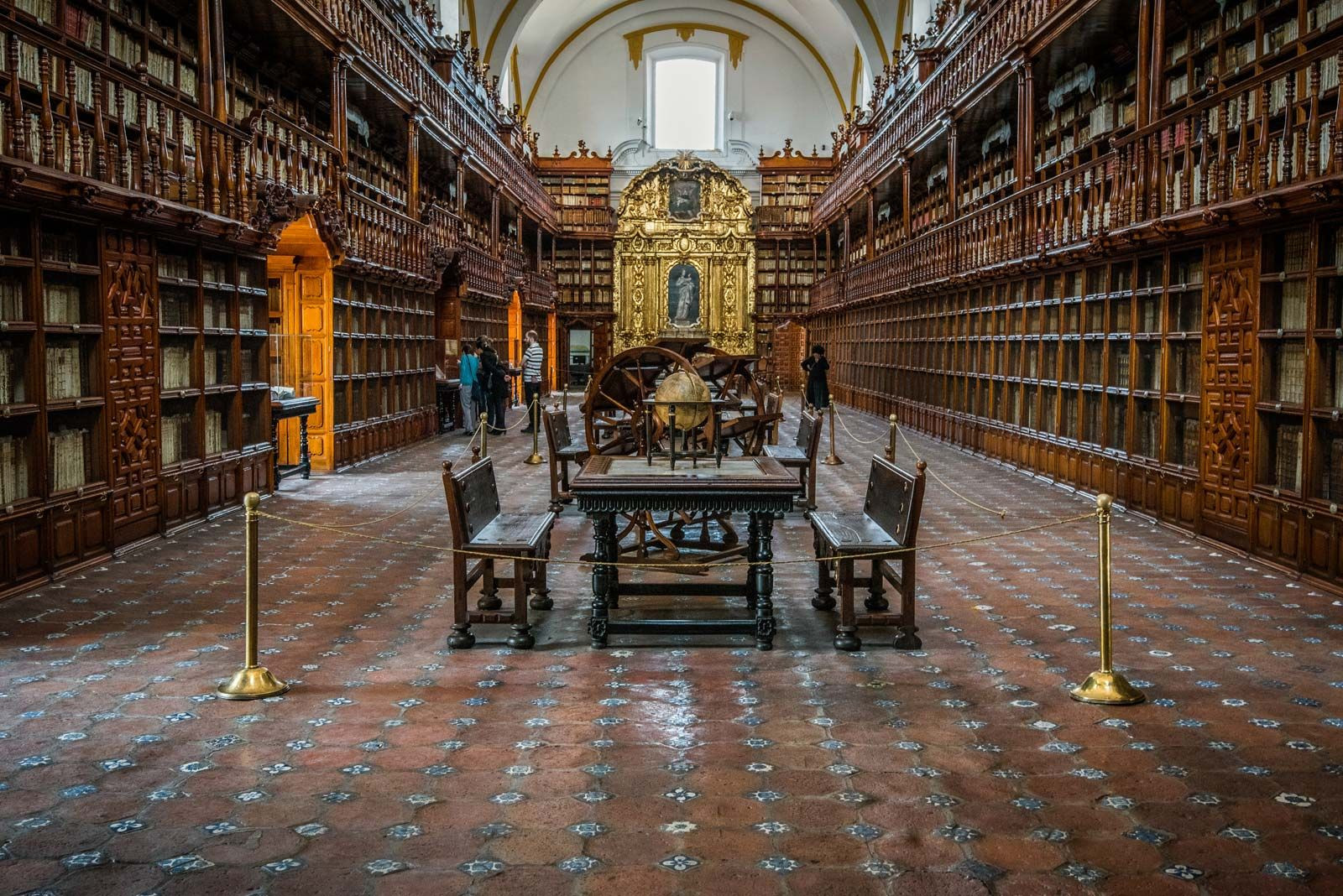 Palafox Library, Puebla, Mexico. Founded in 1646 with books from the collection of Juan de Palafox y Mendoza, bishop of Puebla, the Palafox is one of the oldest public libraries in the Americas.