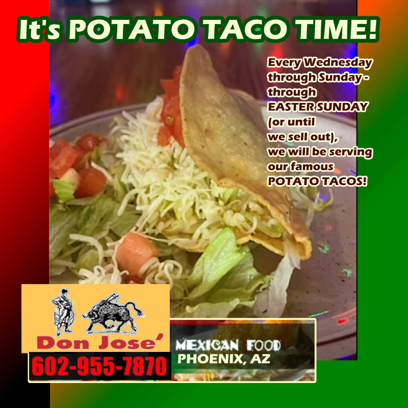 Don Jose Mexican Restaurant Potato Taco