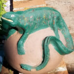 Clay lizard figure from Mexico, representing Mexican culture
