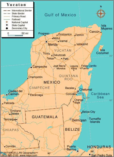 Riviera Maya maps - mexico