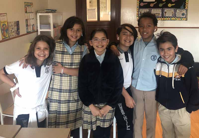 Mexican students ready for their TEFL class