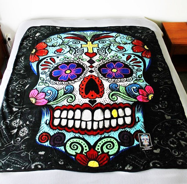 Day of the Dead Large Skull Design Blanket