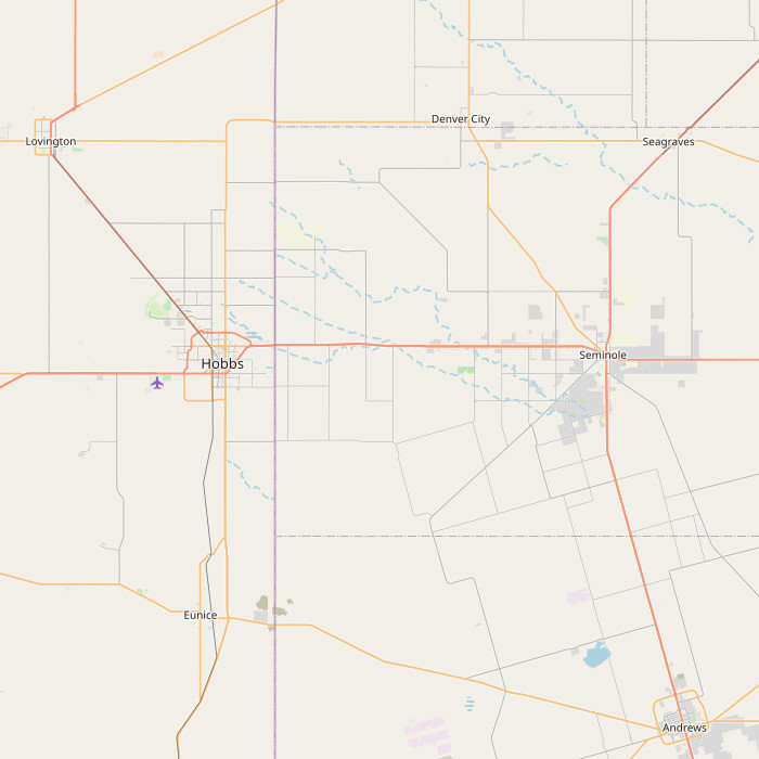 Map of temperature sources for Hobbs, New Mexico