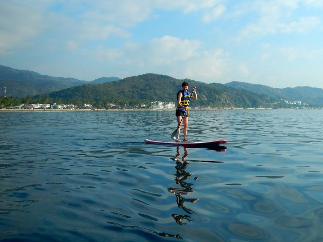 Stand up paddleboarding Manzanillo Bay