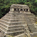 Mayan ruins in Palenque, Mexico, showcasing the advanced architecture of the Mayan civilization