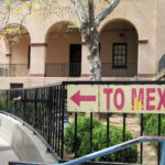 Border crossing into Nogales Mexico with gate