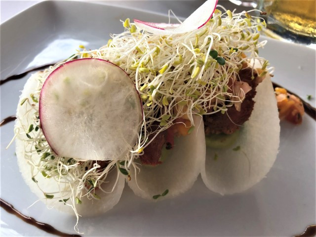 Tropical tacos at pacifica Del Mar Manzanillo