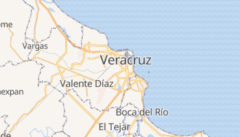 Colorful buildings in Veracruz, Mexico