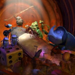 A scene from A Bug's Life featuring Flik and Dot, capturing the essence of their friendship and adventure