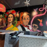 Frida Kahlo portrait inside Me Encanta modern mexican cuisine Columbus, adding cultural richness