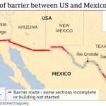 US-Mexico border barrier route