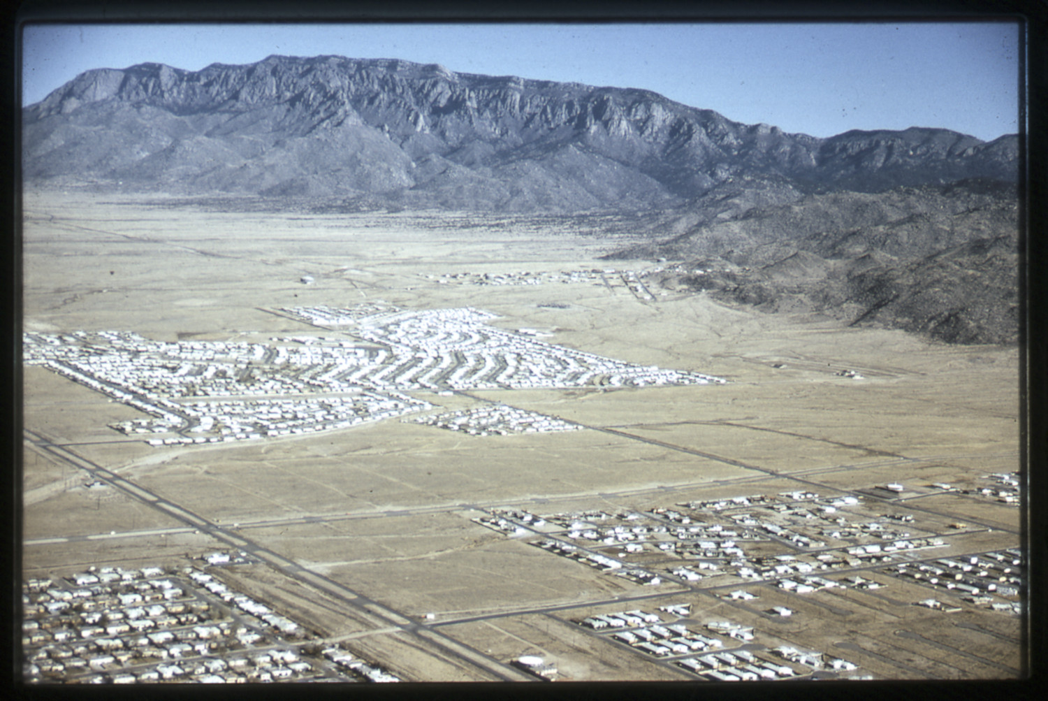 Aerial view of Albuquerque, New Mexico in 1969 with racially restrictive covenants