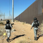 mexican army national guard patrol, usa mexico border near ciudad juarez, mexico