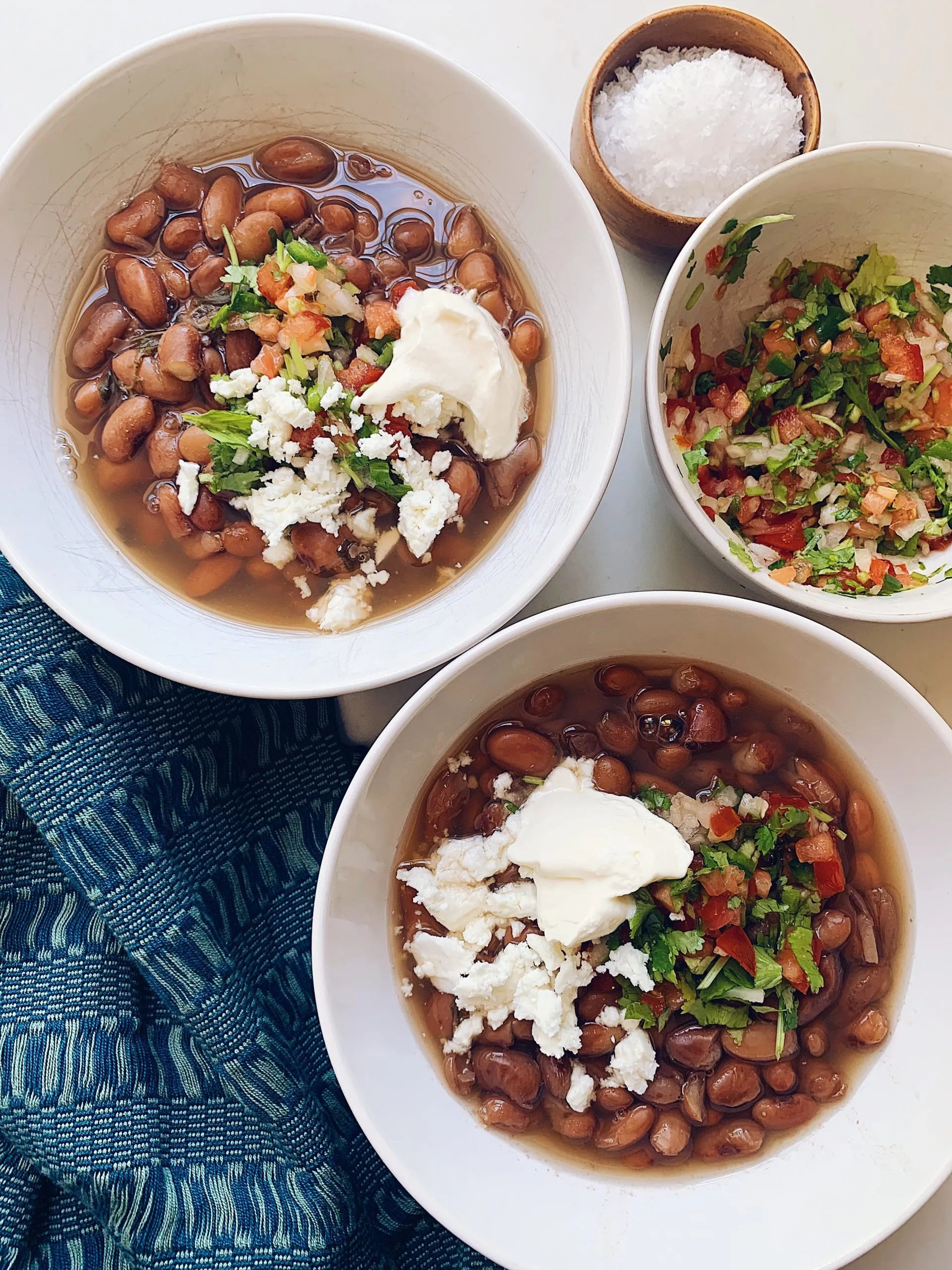 Close up of clay pot with beans cooking