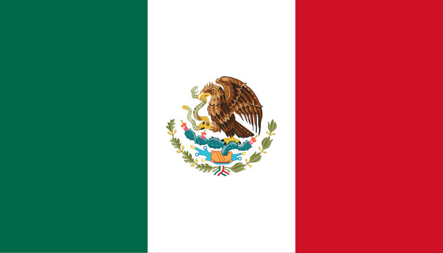 The national flag of Mexico
