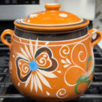 Clay pot soaking in water