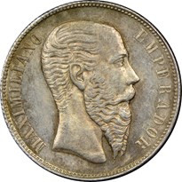 A close-up image of a Mexico Silver coin, highlighting the intricate details of the design