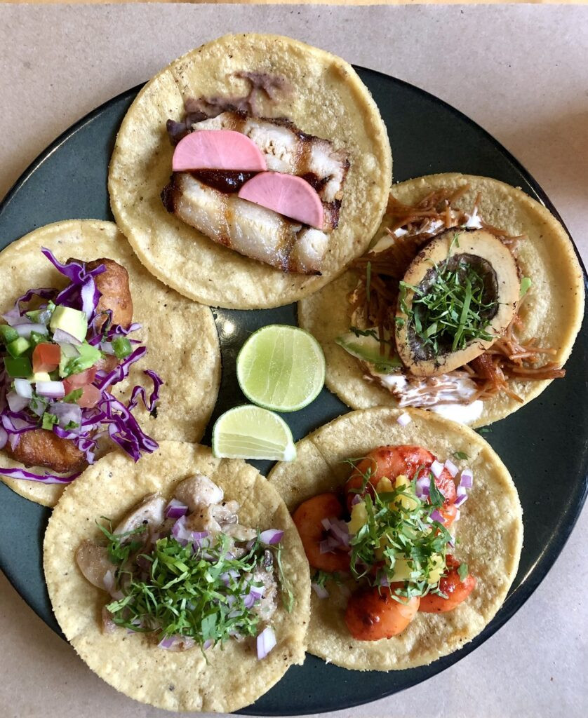 A vibrant plate of tacos showcases Mexico's rich culinary heritage