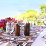 A table set for lunch in Mexico, featuring bottled water.