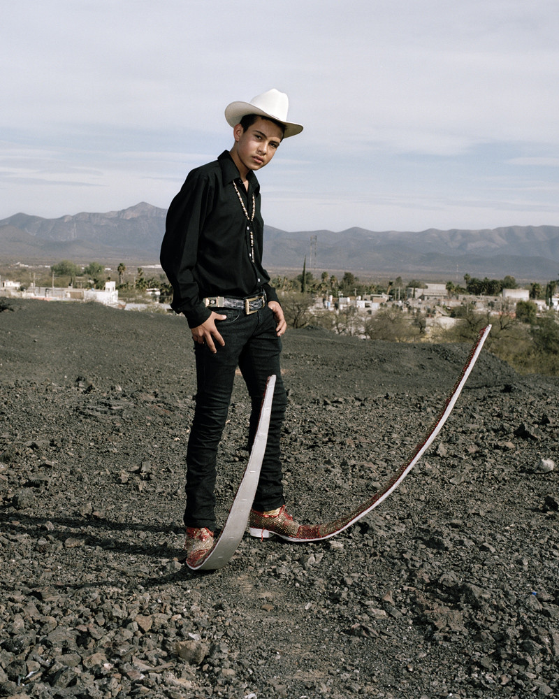 A member of "Los Socios" pointy boots crew from Matehuala, Mexico.