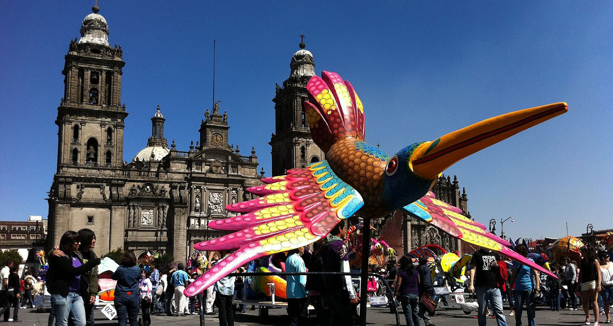 A collection of vibrant alebrijes, showcasing the fantastical creatures and intricate artistry of Mexican folk art.