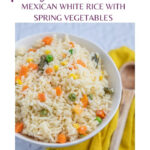Ingredients for Arroz a la Primavera (Mexican White Rice) with vegetables