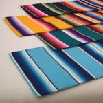 Colorful Mexican Sarape Blanket with vibrant stripes