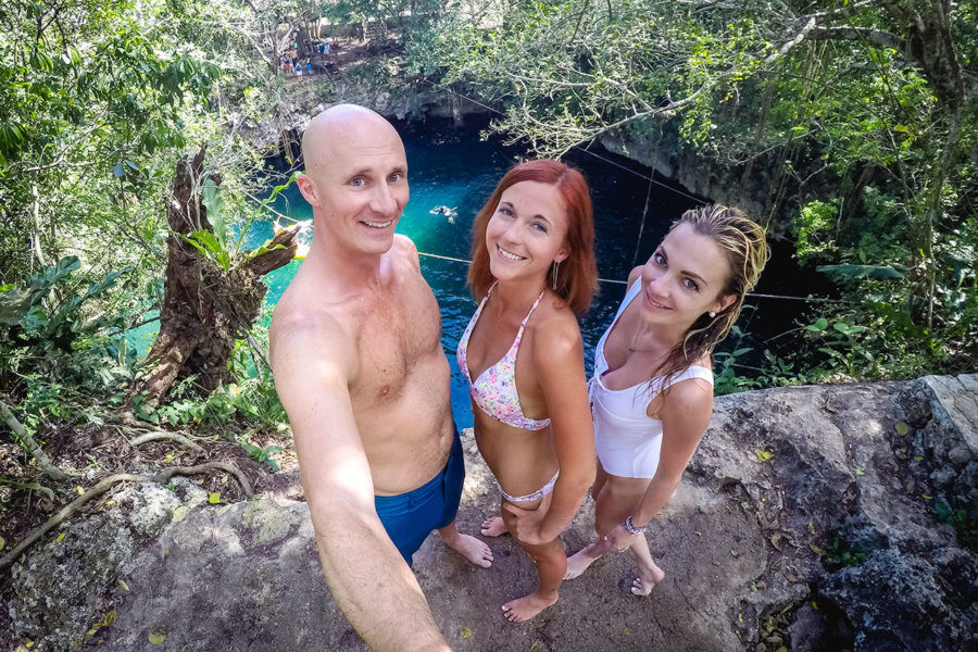 Limestone cenote near Cancun