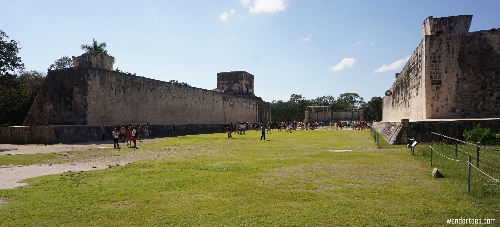 The Great Ball Court at Chichen Itza, where ancient Mayan athletes competed in a ritualistic game, reflects the cultural and sporting traditions of the Mayan civilization.
