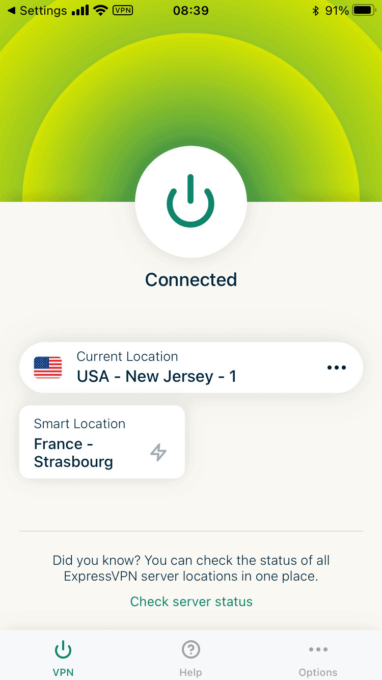 Connect to an ExpressVPN