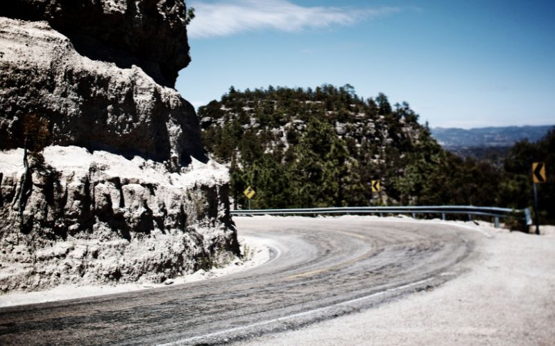 Snowy Highway Leading to Copper Canyon