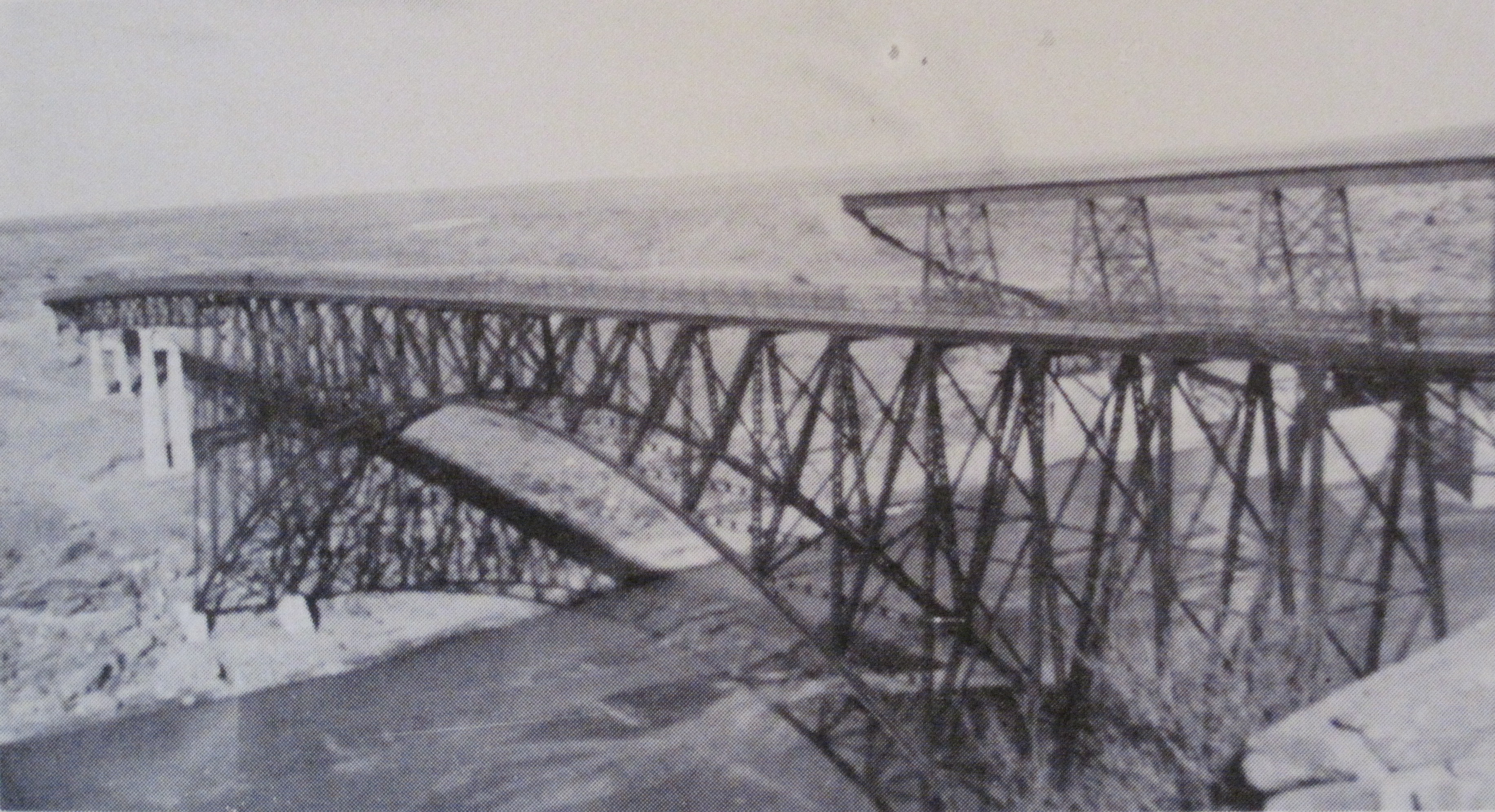 Second Railroad Bridge Building Across the Canadian - 1901