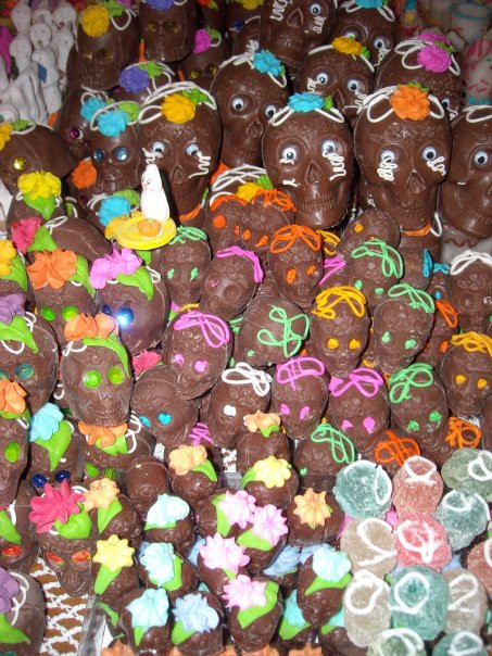 Calaveritas (sugar skulls) for sale in Mexico City
